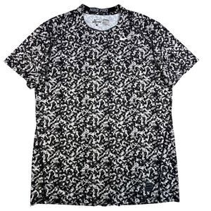 Nike Pro Fitted Shirt Men Large Gray Camo Performance Lightweight Athletic